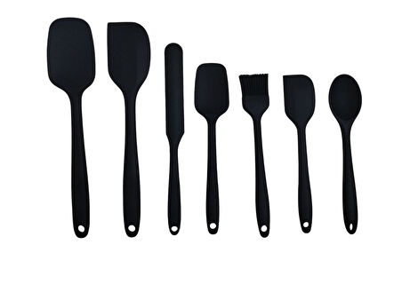 Servis Spatula Seti Silikon 7'li çift renk seçeneği