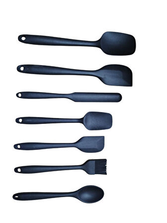 Servis Spatula Seti Silikon 7'li çift renk seçeneği