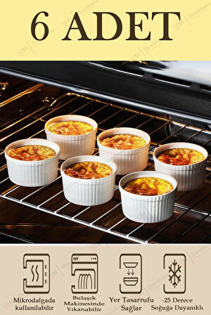 Sufle Kabı 6 Lı Seramik
