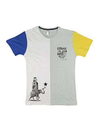 Çocuk T-Shirt Pamuklu Kısa Kollu Yazlık Penye Tişört When Words