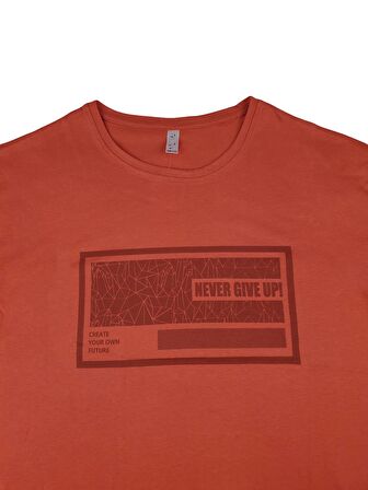 Çocuk Tişört Sade Renk Unisex Never Give Up