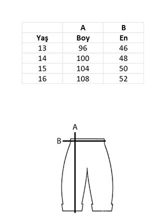 Mevsimlik Çocuk Eşofman Altı Unisex 13-16 Yaş Düz Renk Tek Alt