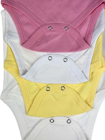 4'lü Bebek Kalın Askılı Zıbın Baby Bodysuit Çıtçıtlı Badi Set