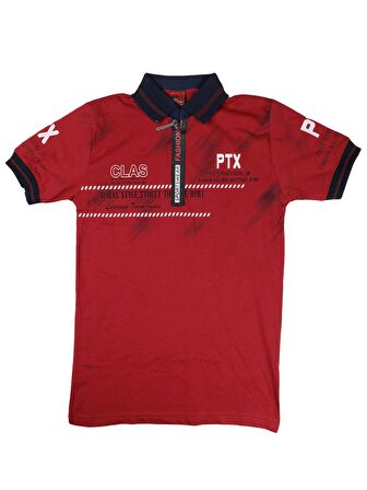 Erkek Çocuk Yakalı Tişört 2-11 Yaş Polo Yaka T-Shirt Gizli Fermuar Clas