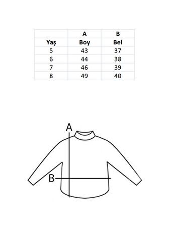 Kız Çocuk Oversize Tişört 5-8 Yaş Genç Kız Baskılı