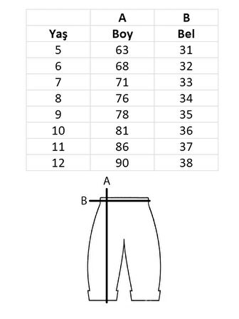 Çocuk Keten Pantolon Unisex 5-12Y Sade Renk Panton Okul Pantolonu