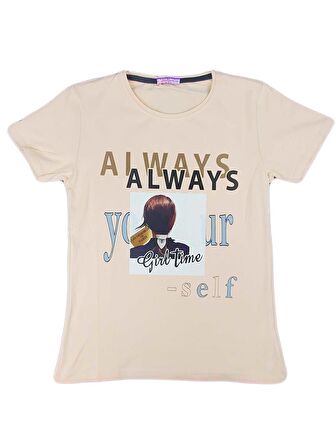 Kız Çocuk Baskılı T-Shirt Always