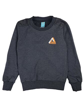 Erkek Çocuk Sweatshirt Mevsimlik Penye Üçgen Baskı