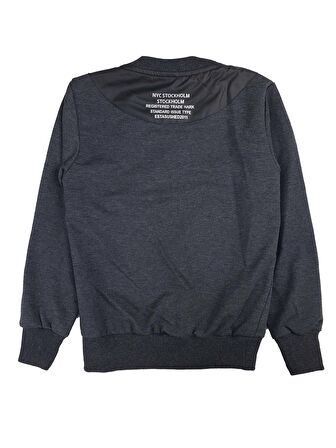 Erkek Çocuk Sweatshirt Mevsimlik Penye Üçgen Baskı