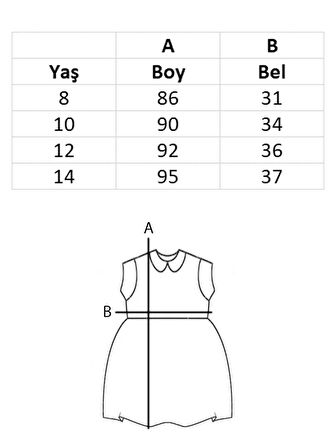Kız Çocuk Fırfırlı Hasır Kemerli Düğmeli Elbise
