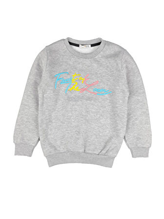 Kız Çocuk Üç İplik Nakışlı Sweatshirt Fruit of the Loom