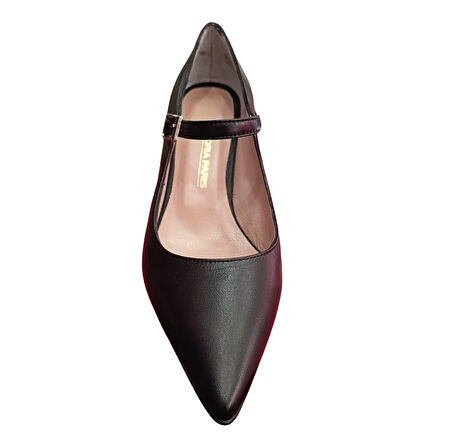 Solmaz GP LK011 Siyah Hakiki Deri Stiletto