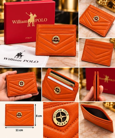 WİLLİAMPOLO Anka Hakiki Deri Unisex Kartlık-İnce Tasarım 