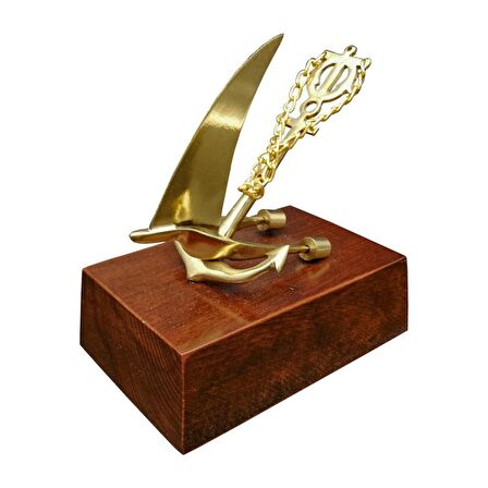 Pm Dizayn Pirinç Döküm Masa Üstü Yelkenli Şilt