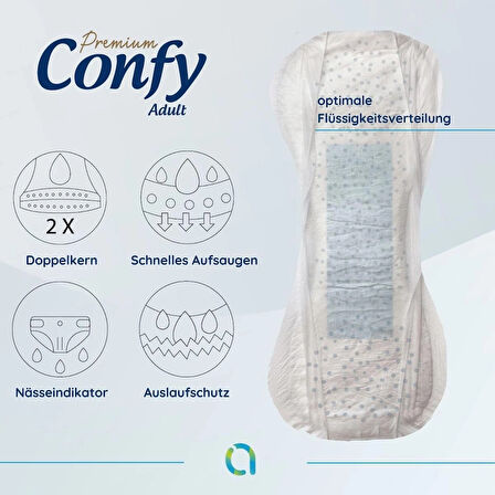 Confy Adult Yetişkin Bezi Extralarge 30 Adet x 3 Paket