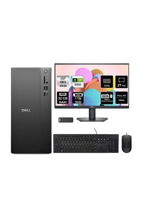 Tower Essential QVT1260 Core i5 14500 RTX 5050 8GB 32GB RAM 1TB SSD 27" FHD FreeDOS BTO005BQVT1260P1146 Masaüstü Bilgisayar + PER4 USB Bellek