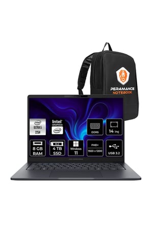 ExpertBook B5 Ultra 5 225H 8GB 4TB SSD 14" FHD+ W11H Dizüstü Bilgisayar & PER4 Çanta