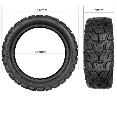 10inç 10x2.75–6.5 Off-Road Tubeless Scooter Dış Lastik