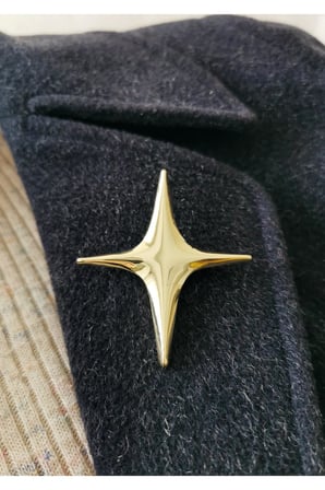 Altın Kaplama Vip Kuzey Yıldızı Broş