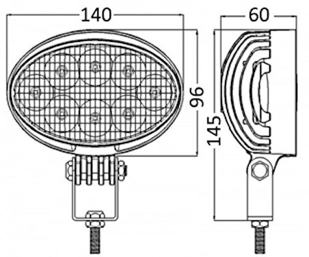 Led güverte aydınlatma lambası 10-30V DC 24 Watt IP66