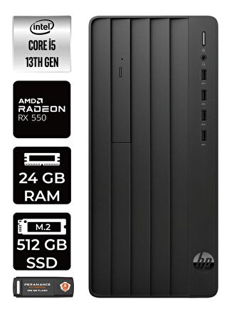 HP PRO TOWER 290 G9 i5 13500 24GB RAM 512GB SSD RX550/4GB W11HOME 8T2W9ES MASAÜSTÜ PC & PER4 BELLEK