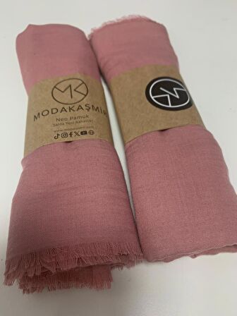Modakaşmir Neo Pamuk Şal Pembe Renk