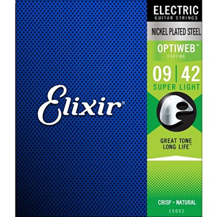 ELİXİR 19002 OPTİWEB SUPER LİGHT ELEKTRO GİTAR TELİ (9-42)