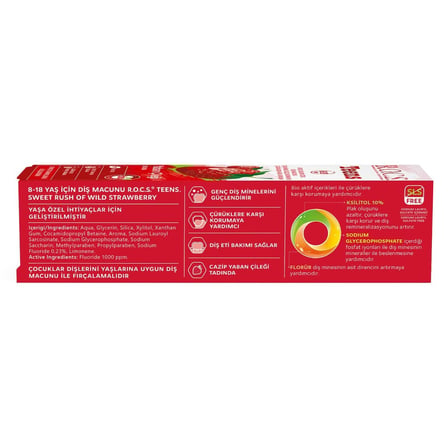 .Teen Yaban Çileği Diş Macunu 8-18 Yaş 60 ml