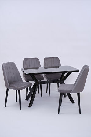 Kütük Milano MDF Lak Mutfak Masa Sandalye Takımı 70x120