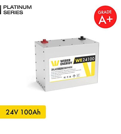 24V 100Ah LiFePO4 Platinum Series Bluetooth'lu Lityum Demir Fosfat Akü 