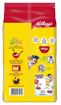 Kellogg's Coco Pops Çikolatalı Buğday ve Mısır Gevreği 1000 Gr, Lif,Demir ve 6 Vitamin içerir