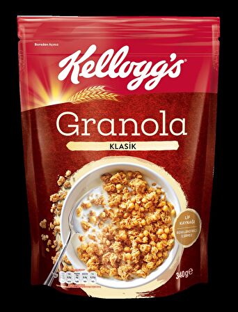 Kellogg's 4lü Granola Paketi,Çikolata Parçacıklı&Fındık,Klasik,Meyveli,Antep Fıstıklı&Beyaz Çikolata