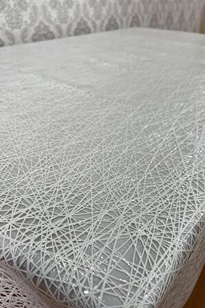 Pvc Şeffaf kaplamalı ip desenli masa örtüsü_1032-A