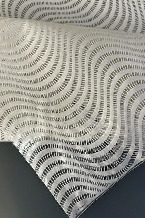 Pvc Şeffaf kaplamalı silinebilir muşamba masa örtüsü Çizgili_1032-F