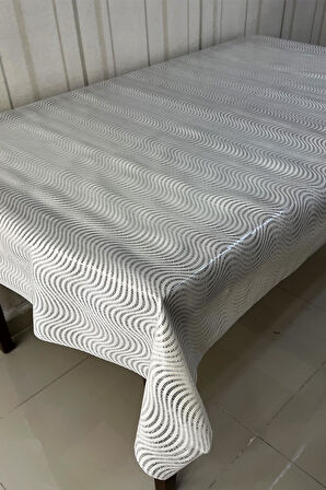 Pvc Şeffaf kaplamalı silinebilir muşamba masa örtüsü Çizgili_1032-F