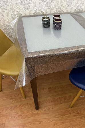 Pvc simli şeffaf Silinebilir Muşamba Masa Örtüsü_001