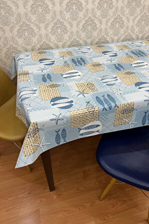 Pvc elyaf tabanlı Silinebilir Muşamba Masa Örtüsü_Balık_1253