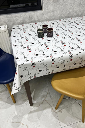 Pvc kaymaz elyaf tabanlı Silinebilir Muşamba Masa Örtüsü_211-A