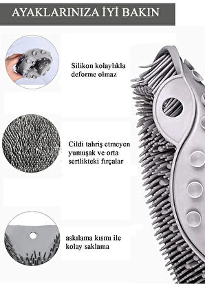 Kaymaz vantuzlu ayak temizleyici mat / masaj kese matı