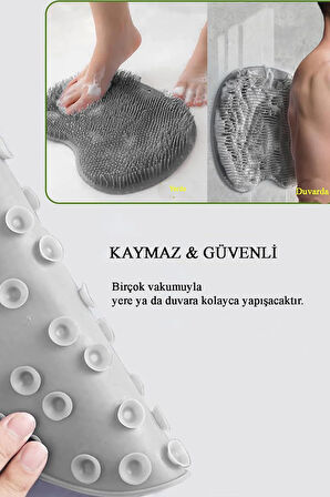 Kaymaz vantuzlu ayak temizleyici mat / masaj kese matı