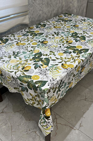 Pvc elyaf tabanlı Silinebilir Muşamba Masa Örtüsü_limon_8302