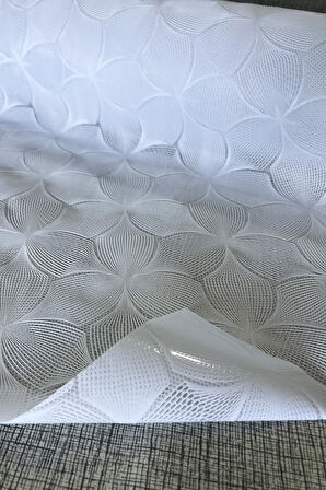 Pvc deliksiz altı Şeffaf kaplama Dantel Raf Örtüsü -çiçek_1012-B