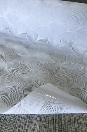 Pvc deliksiz altı Şeffaf kaplama Dantel Raf Örtüsü -çiçek_1012-B