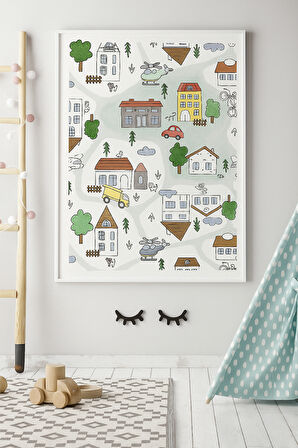 Boyanabilir Pvc elyaf tabanlı Silinebilir Muşamba Masa Örtüsü_şehir