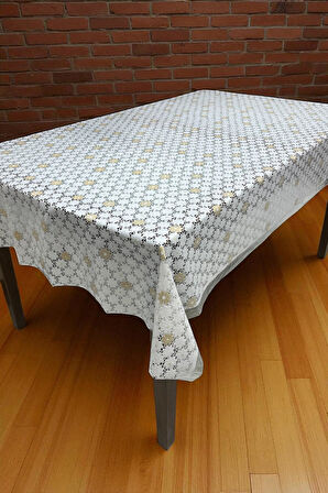 Pvc Şeffaf kaplamalı silinebilir muşamba masa örtüsü papatya 62-B