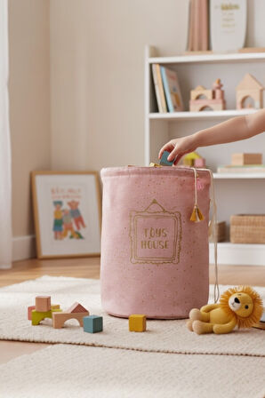 Çocuklar için Oyuncak & Çamaşır Sepeti – Mavi / Pembe, Dayanıklı 