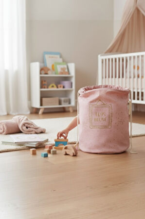 Çocuklar için Oyuncak & Çamaşır Sepeti – Mavi / Pembe, Dayanıklı 