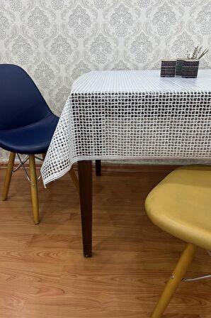 Pvc Şeffaf kaplamalı masa örtüsü Hasır_1032-B