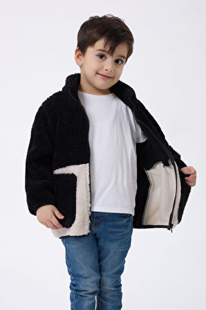 Spor Erkek Çocuk PeluşFermuarlı Welsoft Mont