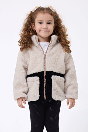 Spor Kız Çocuk PeluşFermuarlı Welsoft Mont